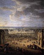 John Martin The Stables Viewed from the Chateau at Versailles oil painting